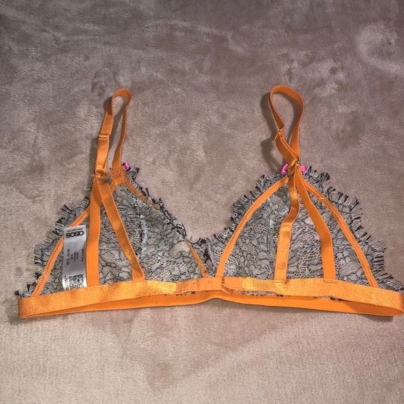 ASOS Orange and Gray Lace Bralette - Picture 4 of 8